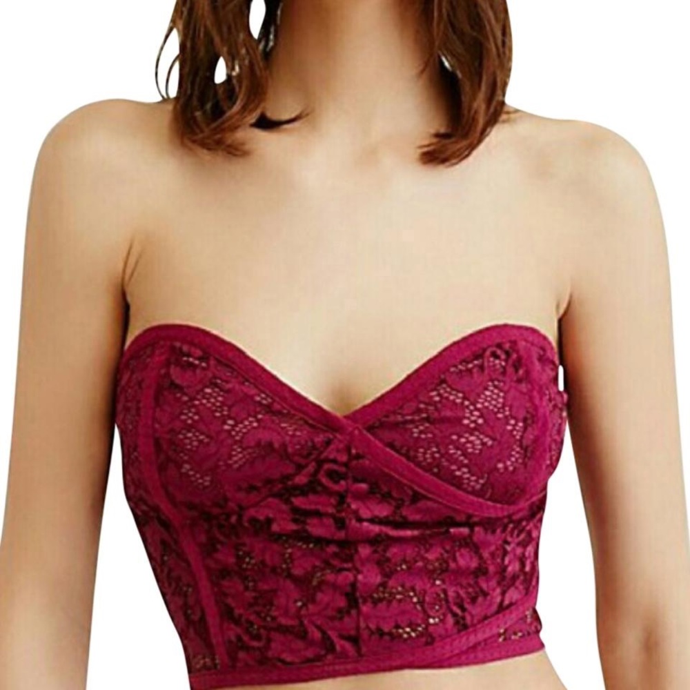 Free People Bralette Wine Top